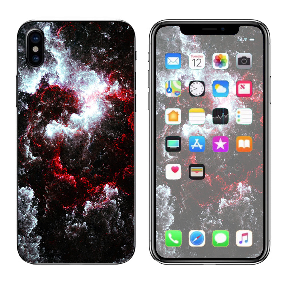  Universe Red White  Apple iPhone X Skin