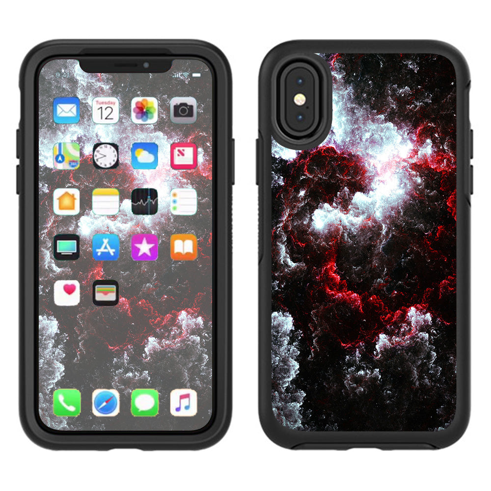  Universe Red White  Otterbox Defender Apple iPhone X Skin