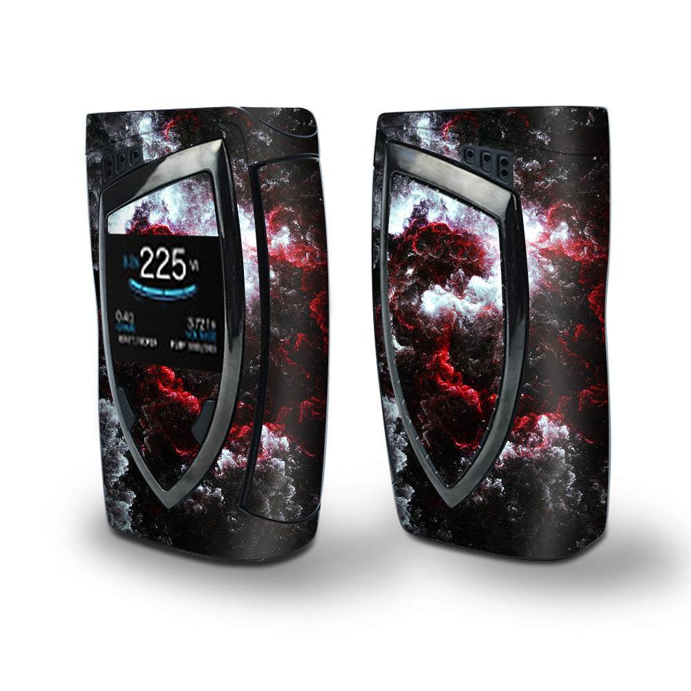 Skin Decal Vinyl Wrap for Smok Devilkin Kit 225w Vape (includes TFV12 Prince Tank Skins) skins cover/ Universe Red White 