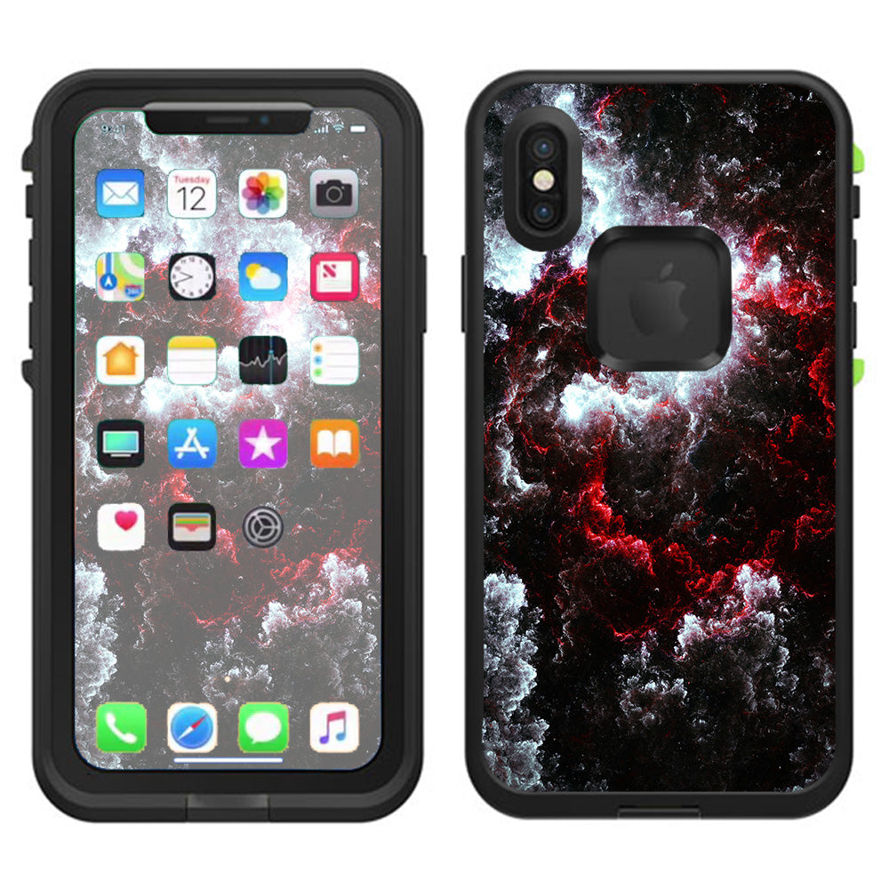  Universe Red White  Lifeproof Fre Case iPhone X Skin