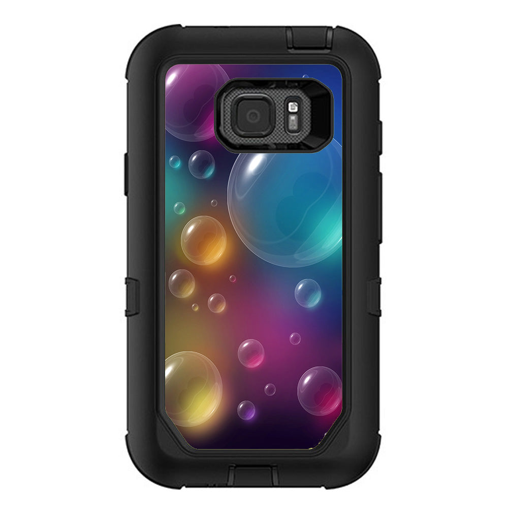  Rainbow Bubbles Colorful Otterbox Defender Samsung Galaxy S7 Active Skin