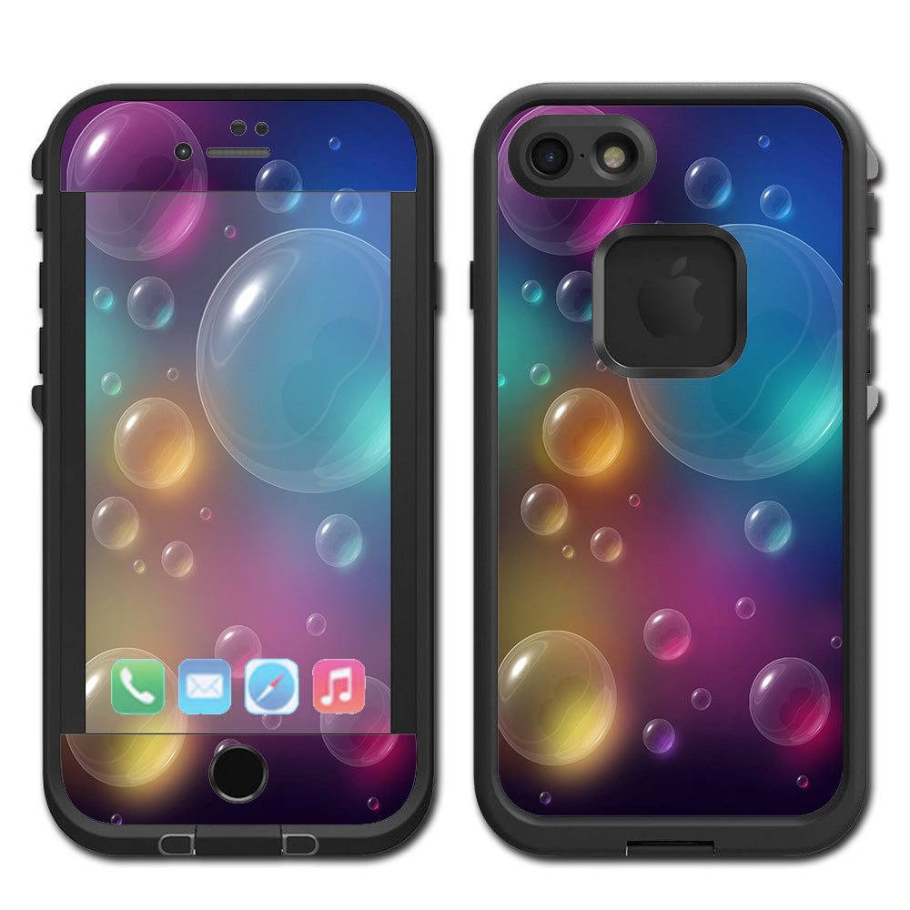  Rainbow Bubbles Colorful Lifeproof Fre iPhone 7 or iPhone 8 Skin