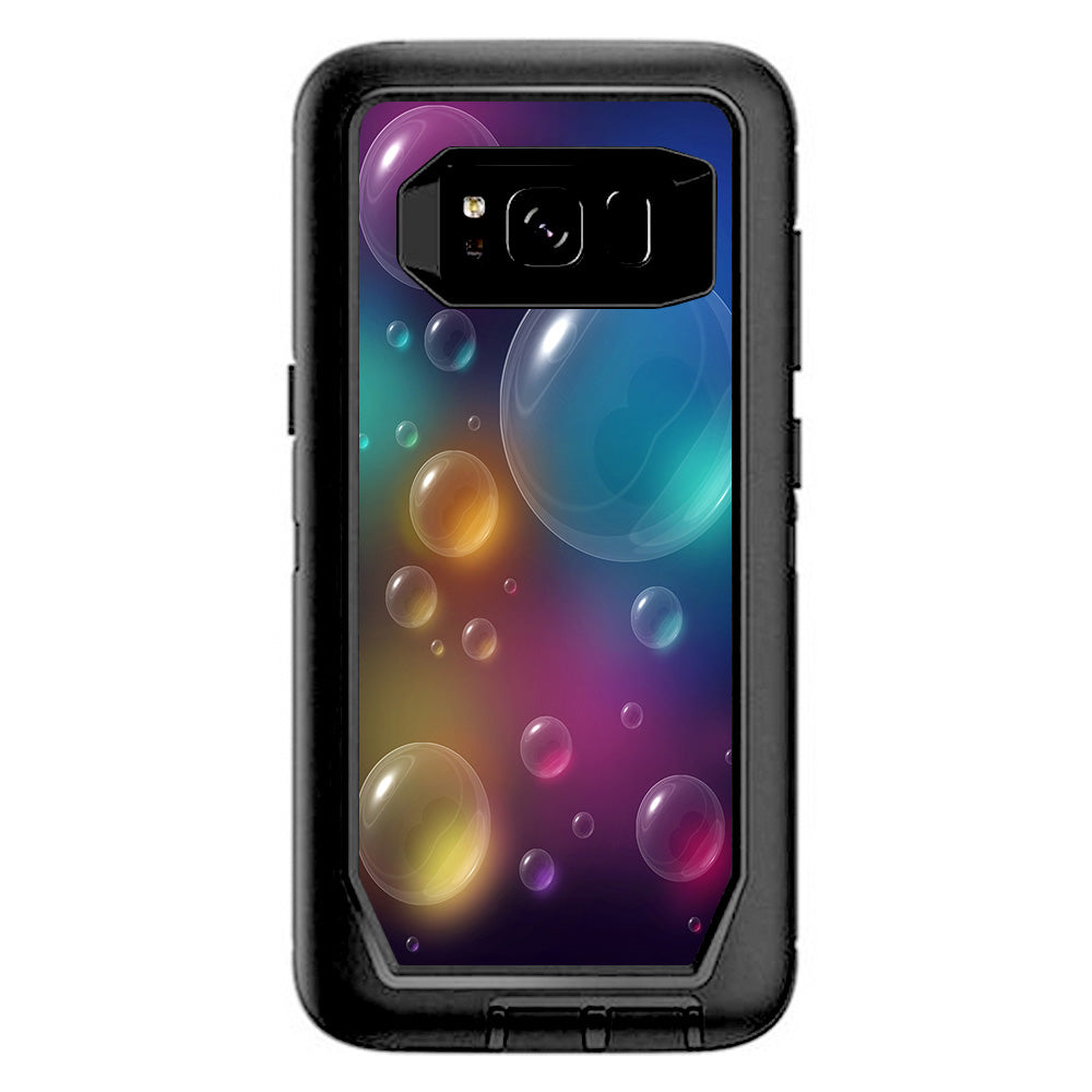 Rainbow Bubbles Colorful Otterbox Defender Samsung Galaxy S8 Skin