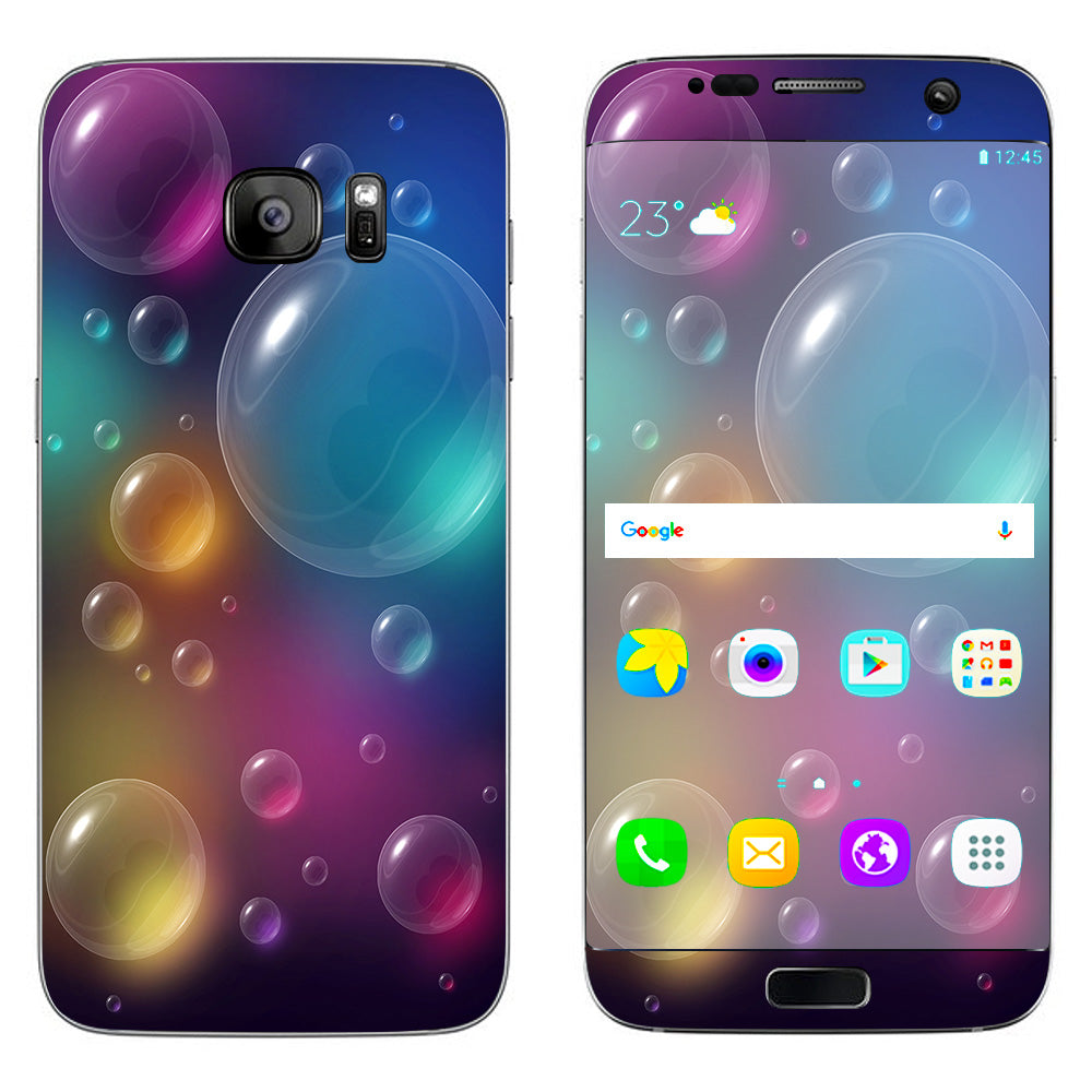  Rainbow Bubbles Colorful Samsung Galaxy S7 Edge Skin