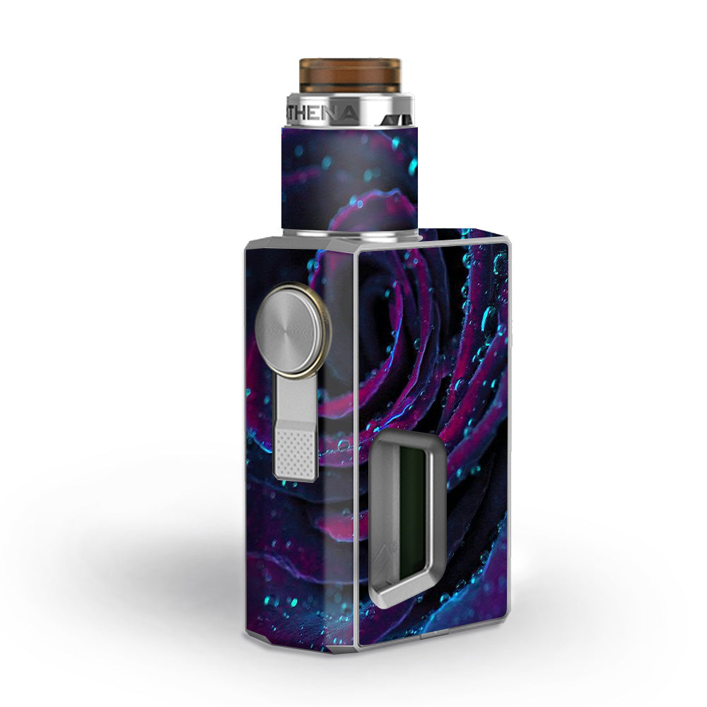  Purple Rose Pedals Water Drops Geekvape Athena Squonk Skin