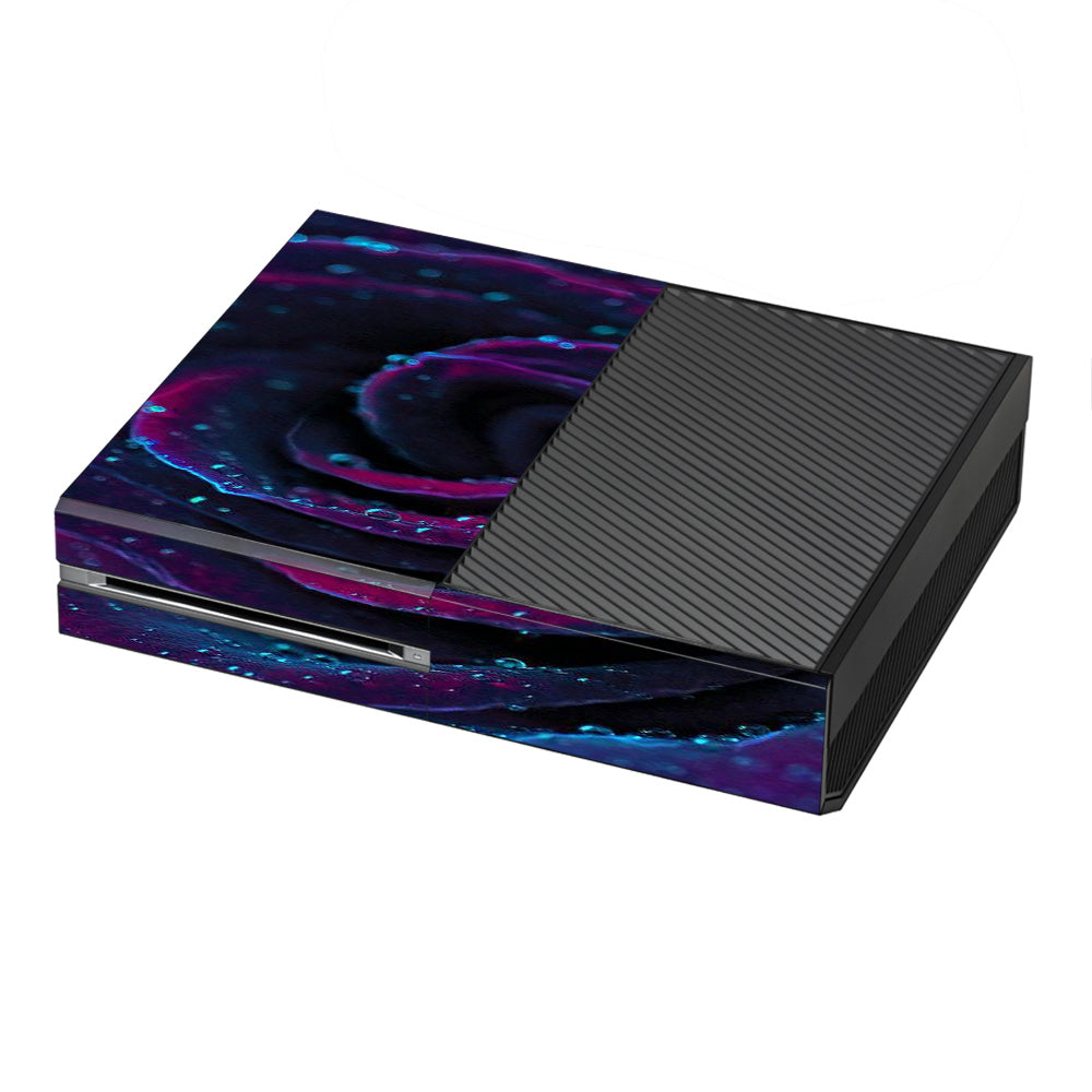  Purple Rose Pedals Water Drops Microsoft Xbox One Skin