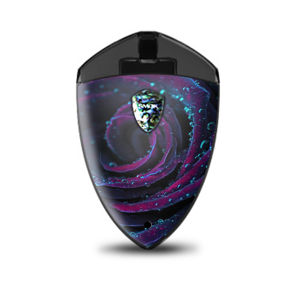  Purple Rose Pedals Water Drops Smok Rolo Badge Skin