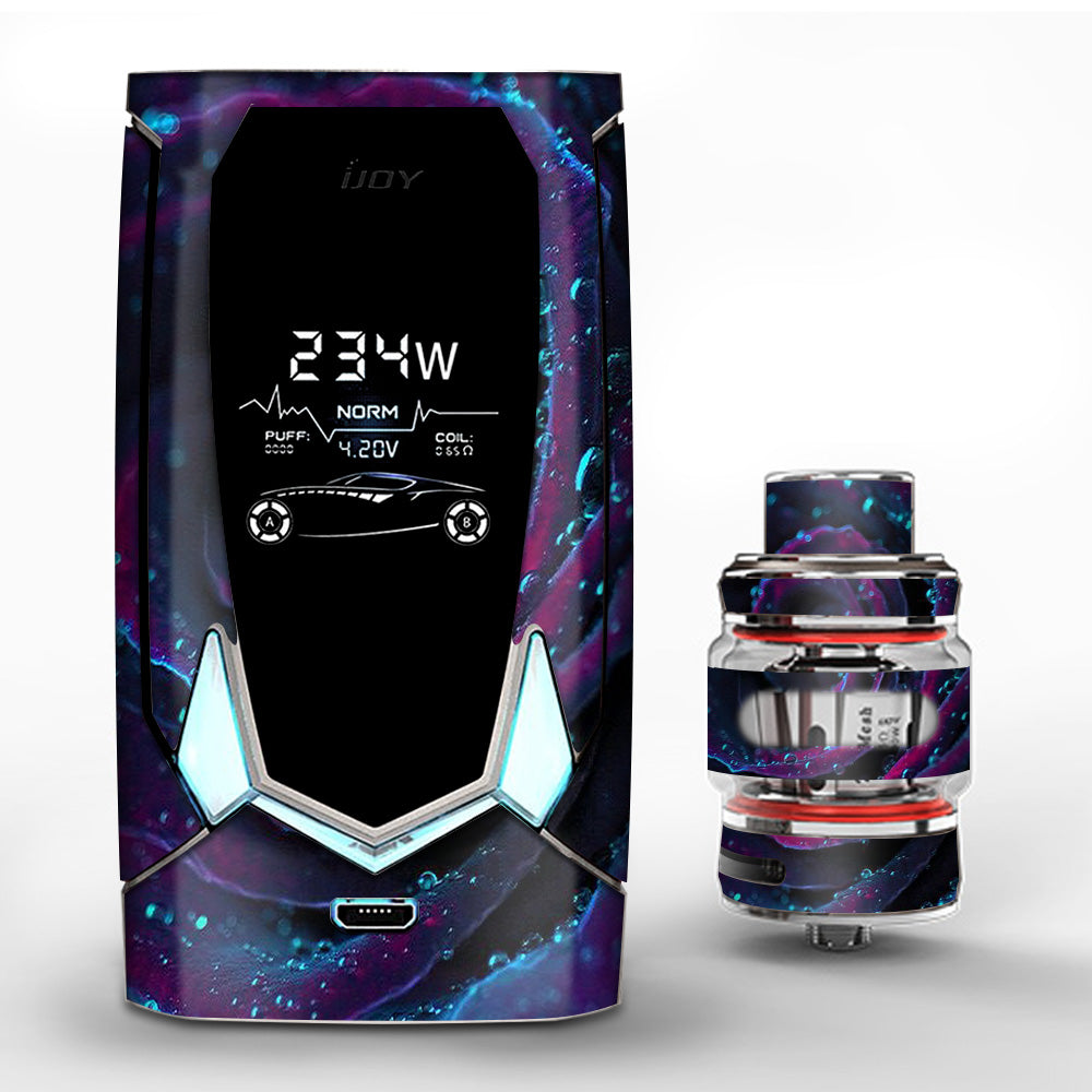  Purple Rose Pedals Water Drops iJoy Avenger 270 Skin