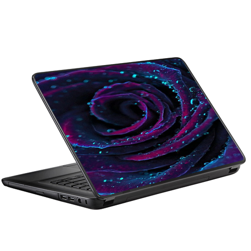  Purple Rose Pedals Water Drops Universal 13 to 16 inch wide laptop Skin