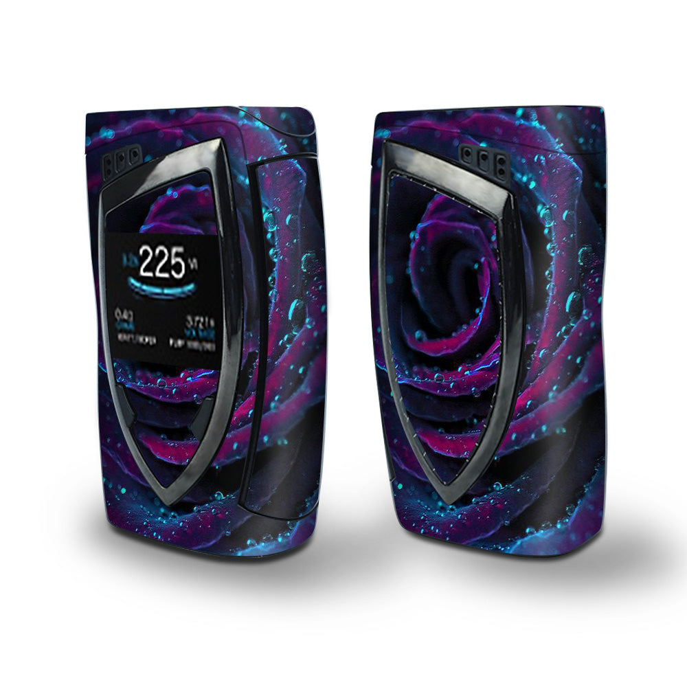 Skin Decal Vinyl Wrap for Smok Devilkin Kit 225w Vape (includes TFV12 Prince Tank Skins) skins cover/ Purple Rose Pedals Water Drops