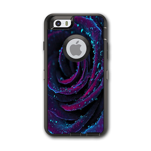  Purple Rose Pedals Water Drops Otterbox Defender iPhone 6 Skin