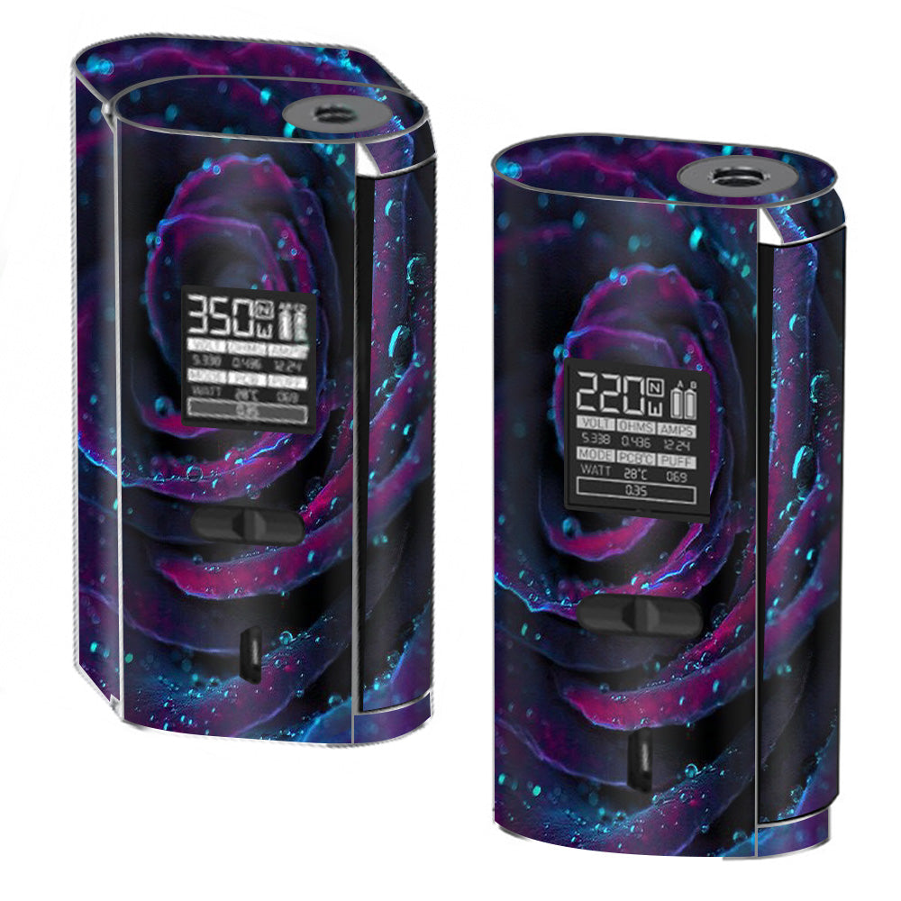  Purple Rose Pedals Water Drops Smok GX2/4 350w Skin