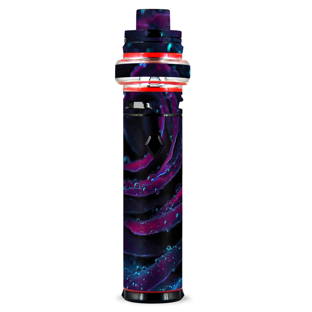  Purple Rose Pedals Water Drops Smok stick V9 Max Skin