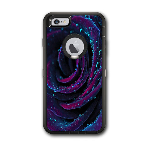  Purple Rose Pedals Water Drops Otterbox Defender iPhone 6 PLUS Skin