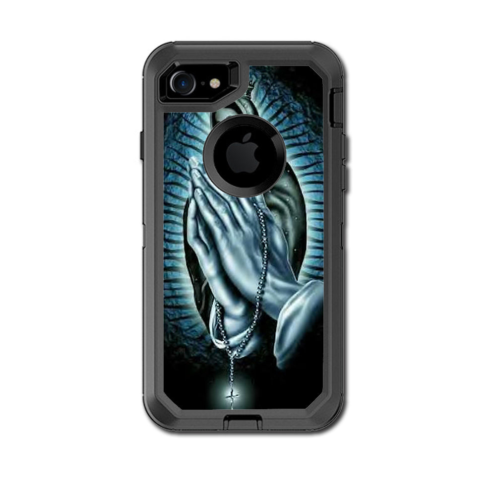  Prayer Praying Hands Mary Otterbox Defender iPhone 7 or iPhone 8 Skin