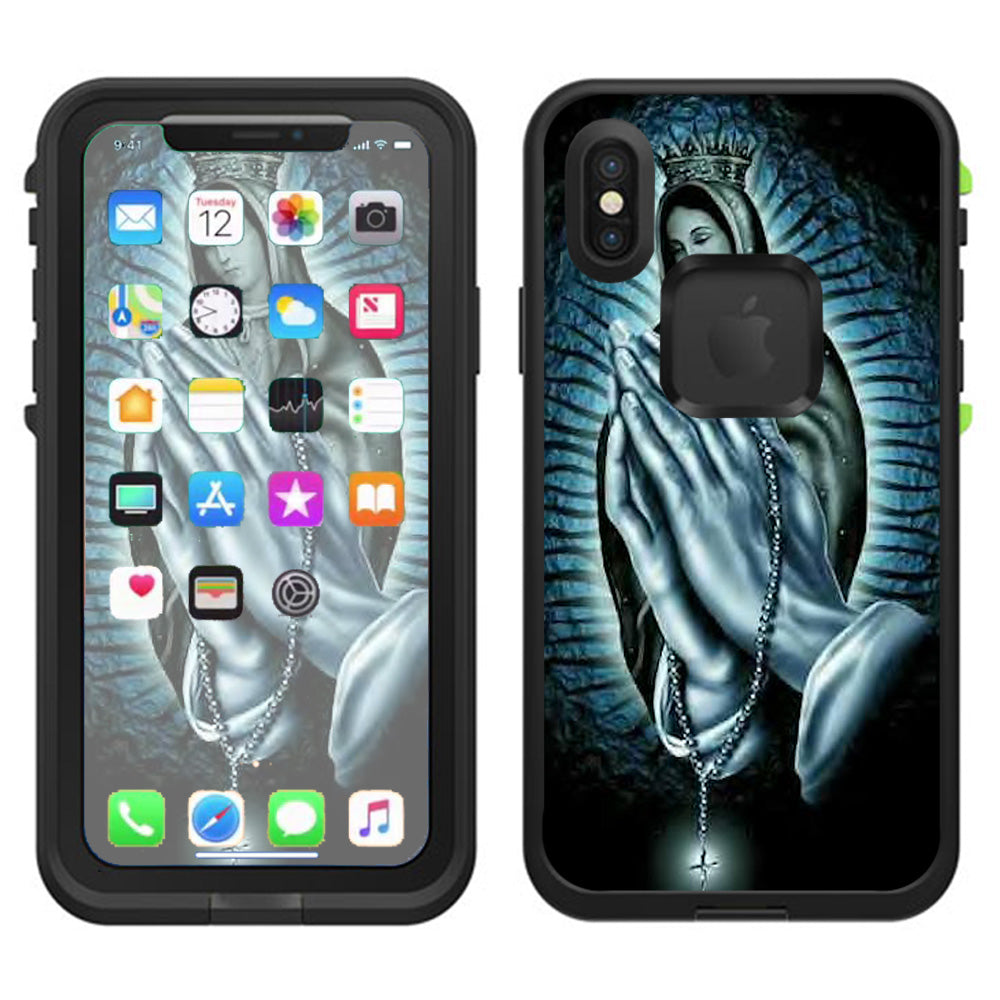  Prayer Praying Hands Mary Lifeproof Fre Case iPhone X Skin