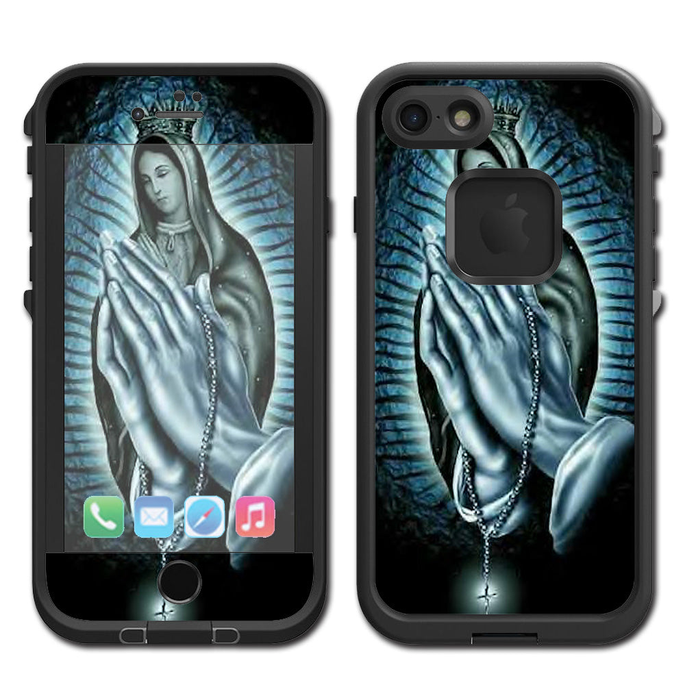  Prayer Praying Hands Mary Lifeproof Fre iPhone 7 or iPhone 8 Skin