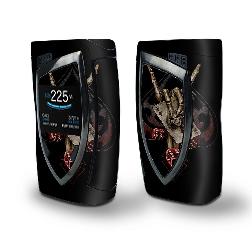 Skin Decal Vinyl Wrap for Smok Devilkin Kit 225w Vape (includes TFV12 Prince Tank Skins) skins cover/ Ace of Spades Skull Hand