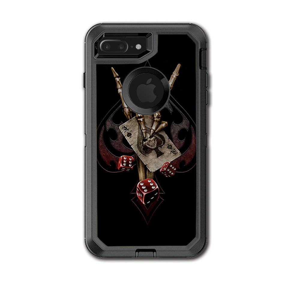  Ace Of Spades Skull Hand Otterbox Defender iPhone 7+ Plus or iPhone 8+ Plus Skin