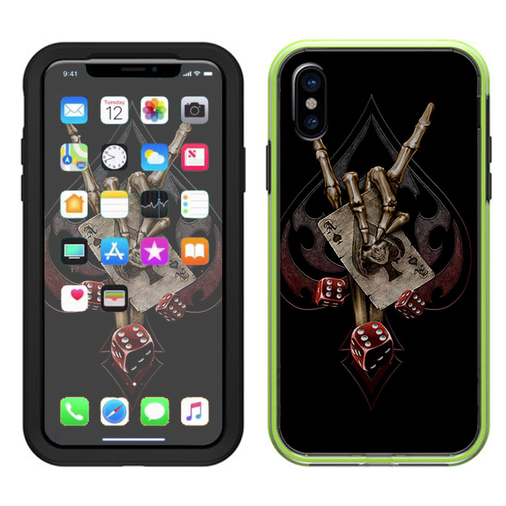  Ace Of Spades Skull Hand Lifeproof Slam Case iPhone X Skin