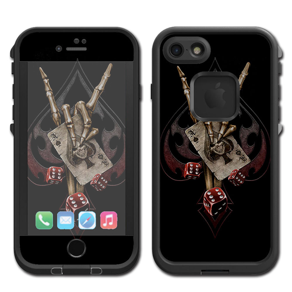  Ace Of Spades Skull Hand Lifeproof Fre iPhone 7 or iPhone 8 Skin