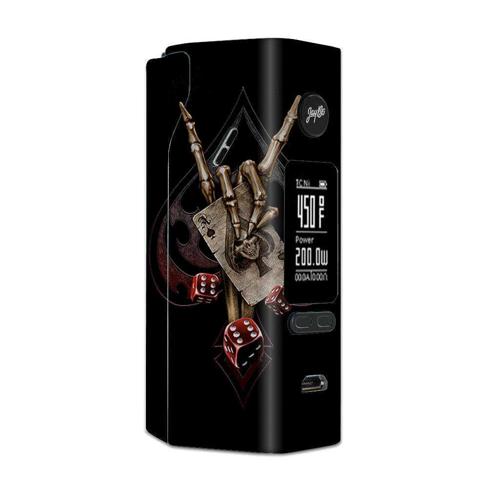  Ace Of Spades Skull Hand Wismec Reuleaux RX 2/3 combo kit Skin