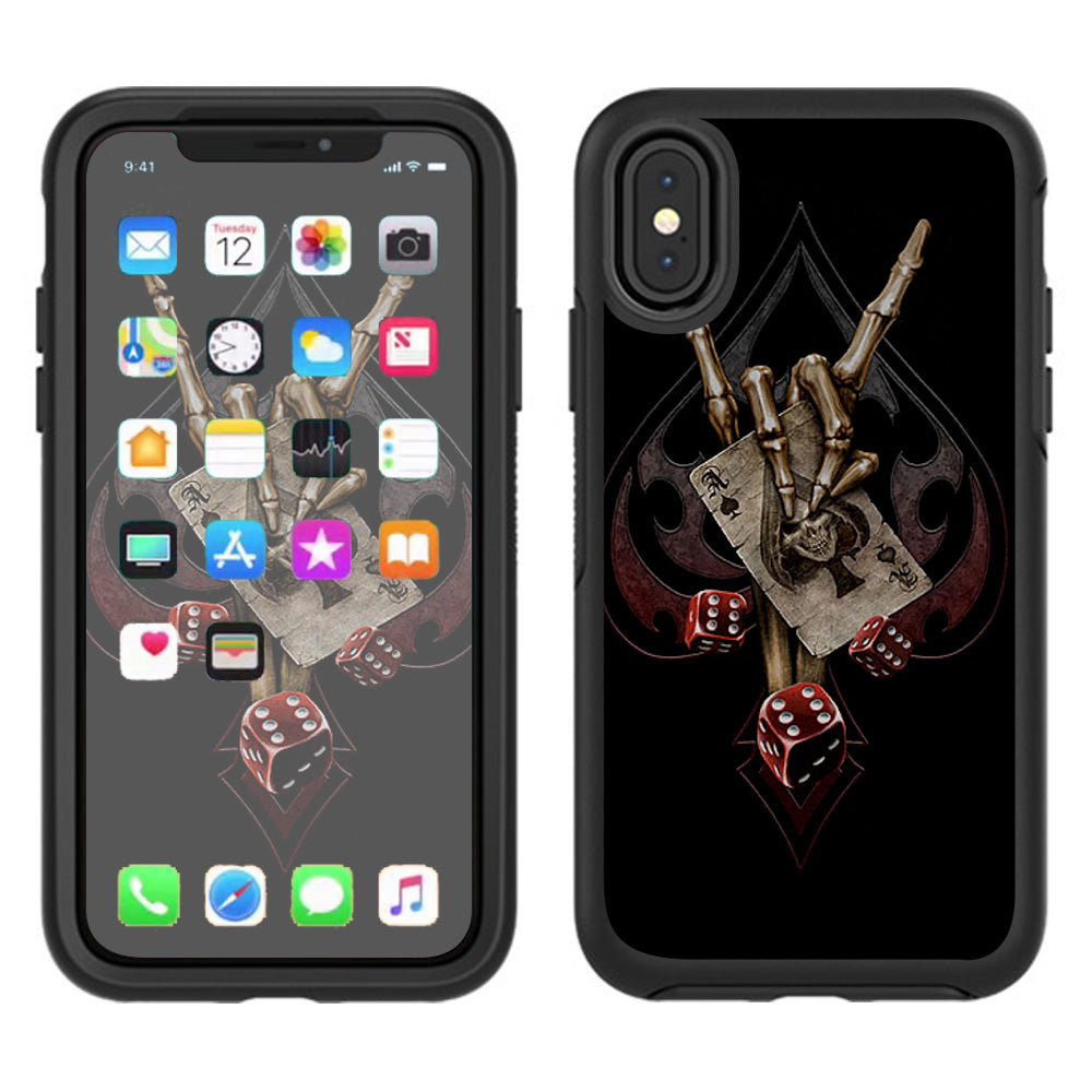  Ace Of Spades Skull Hand Otterbox Defender Apple iPhone X Skin