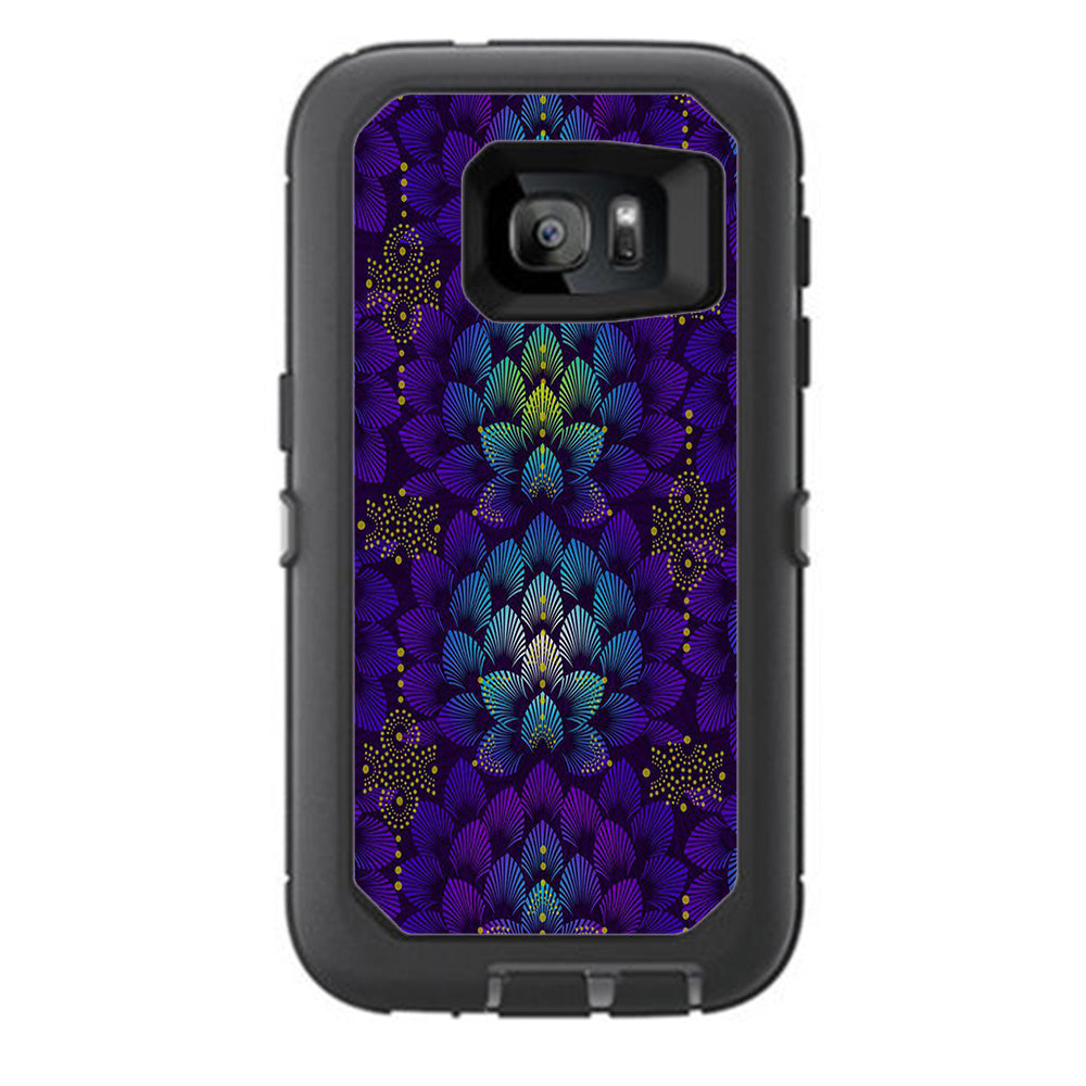  Floral Feather Pattern Otterbox Defender Samsung Galaxy S7 Skin