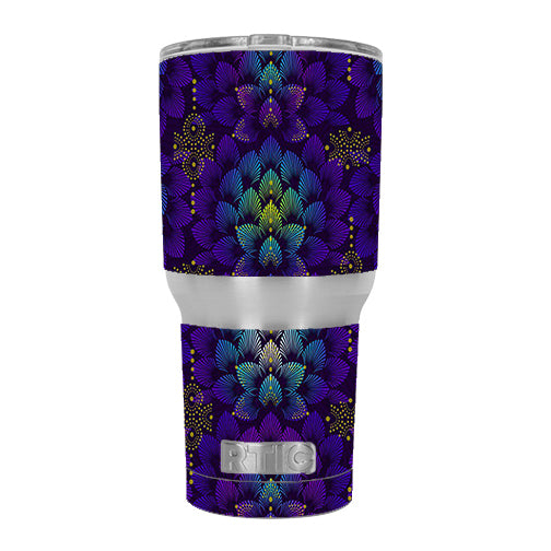  Floral Feather Pattern RTIC 30oz Tumbler Skin