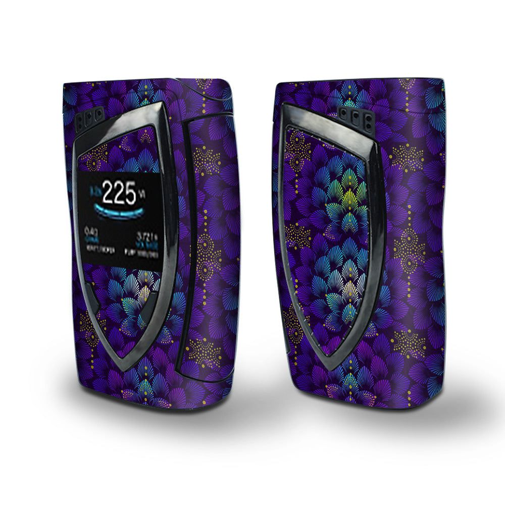 Skin Decal Vinyl Wrap for Smok Devilkin Kit 225w Vape (includes TFV12 Prince Tank Skins) skins cover/ Floral Feather Pattern