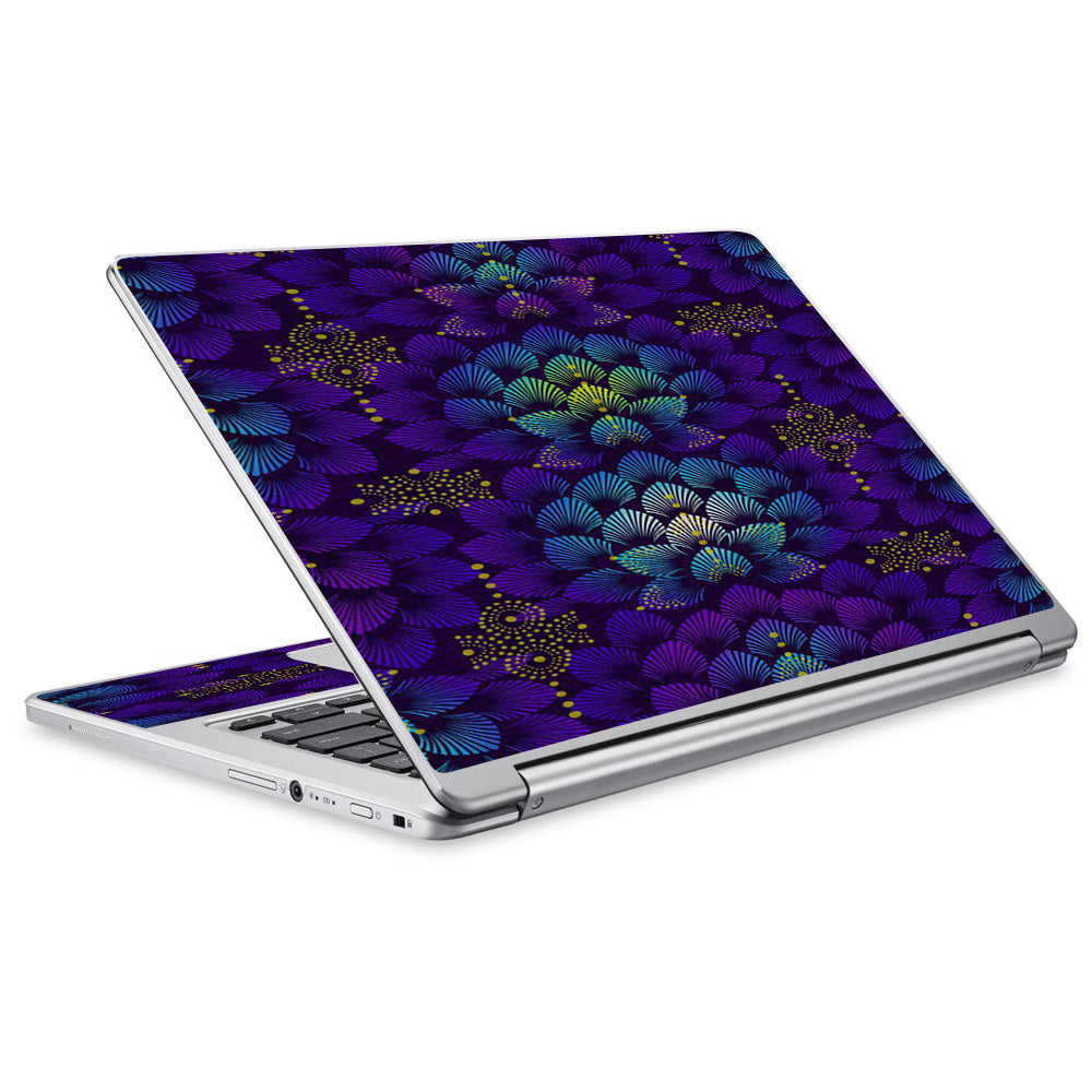  Floral Feather Pattern Acer Chromebook R13 Skin