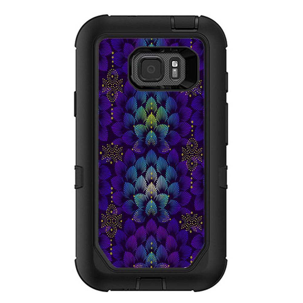  Floral Feather Pattern Otterbox Defender Samsung Galaxy S7 Active Skin