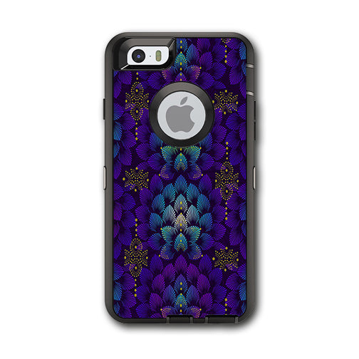  Floral Feather Pattern Otterbox Defender iPhone 6 Skin