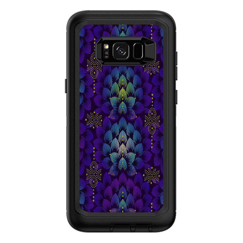  Floral Feather Pattern Otterbox Defender Samsung Galaxy S8 Plus Skin