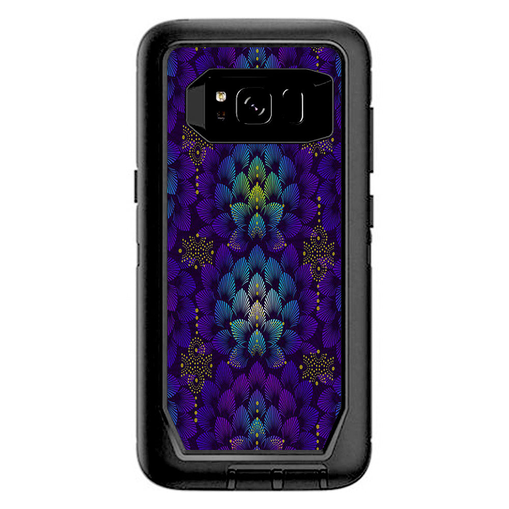  Floral Feather Pattern Otterbox Defender Samsung Galaxy S8 Skin