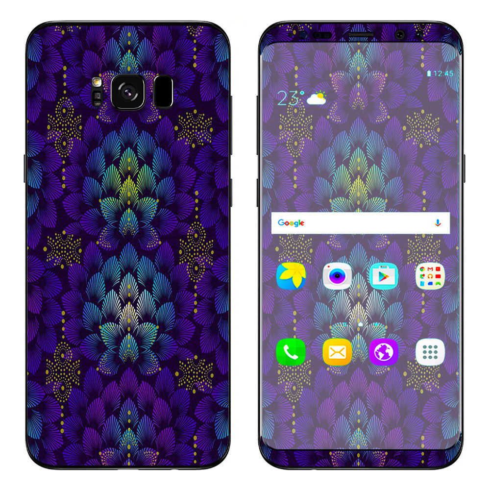  Floral Feather Pattern Samsung Galaxy S8 Plus Skin