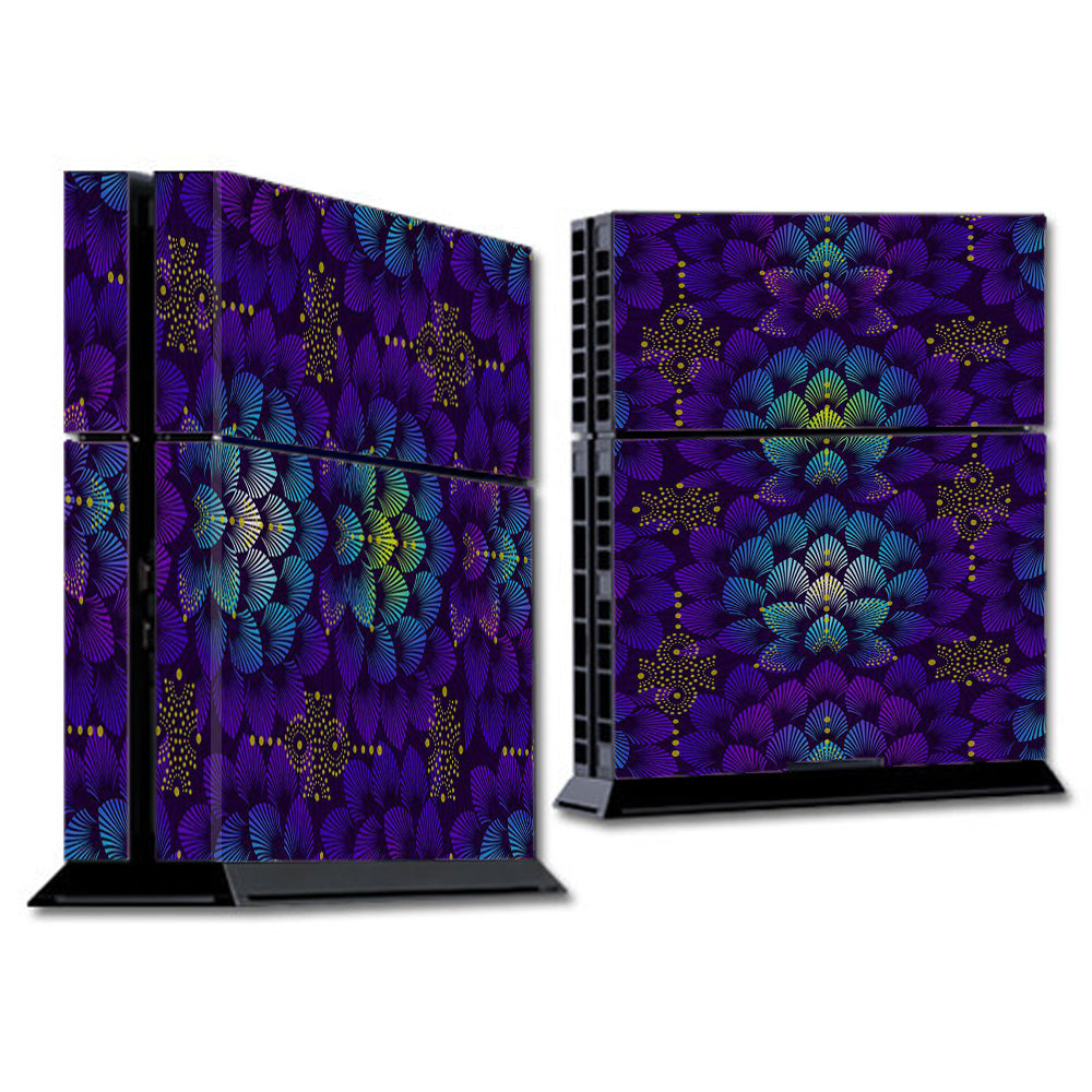  Floral Feather Pattern Sony Playstation PS4 Skin