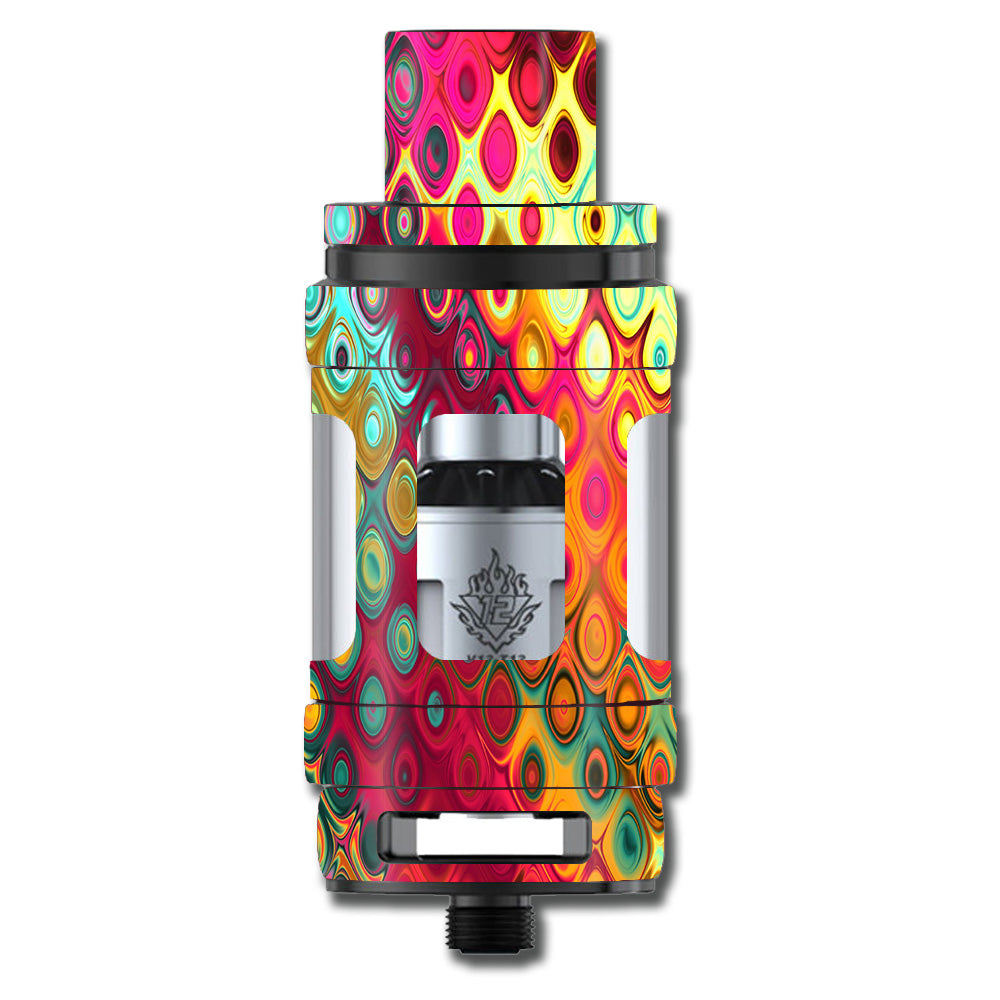  Colorful Pattern Stained Glass Smok TFV12 Tank Skin