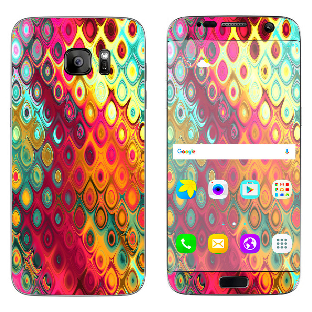  Colorful Pattern Stained Glass Samsung Galaxy S7 Edge Skin