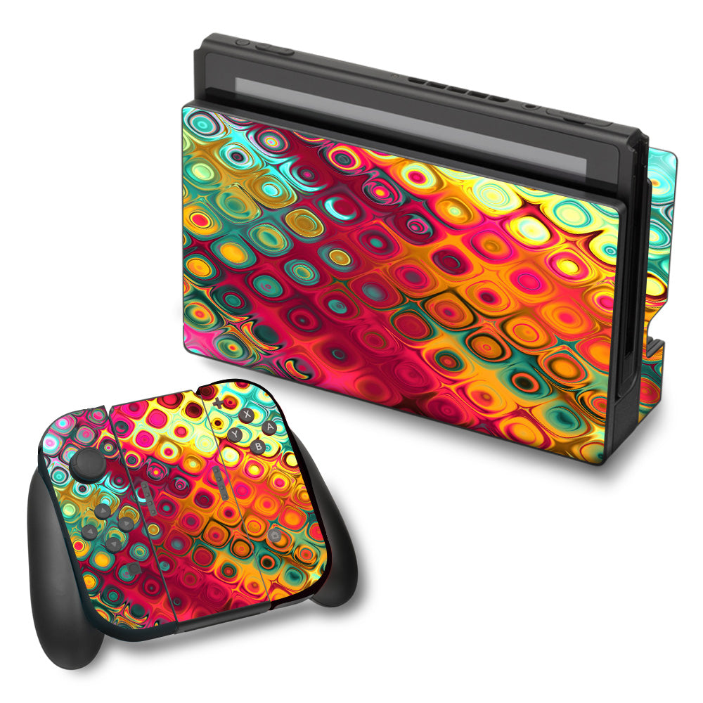  Colorful Pattern Stained Glass Nintendo Switch Skin