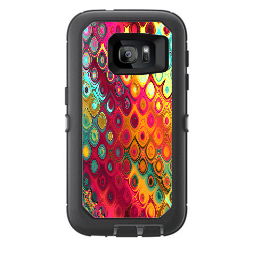  Colorful Pattern Stained Glass Otterbox Defender Samsung Galaxy S7 Skin