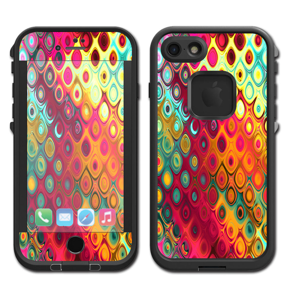  Colorful Pattern Stained Glass Lifeproof Fre iPhone 7 or iPhone 8 Skin