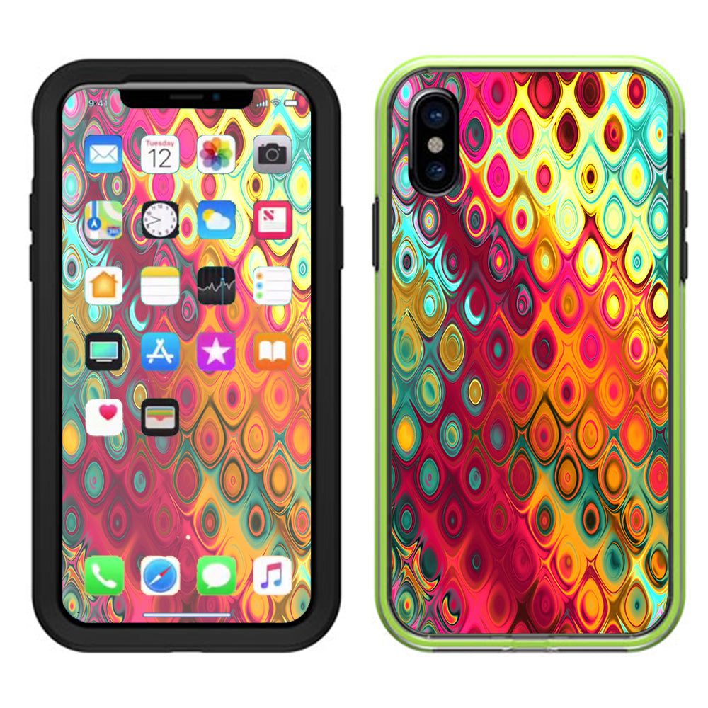  Colorful Pattern Stained Glass Lifeproof Slam Case iPhone X Skin