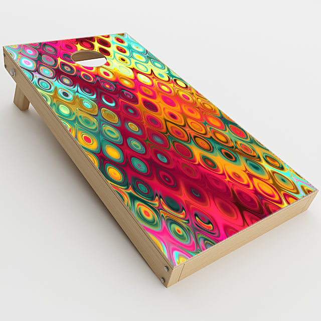  Colorful Pattern Stained Glass Cornhole Game Boards  Skin