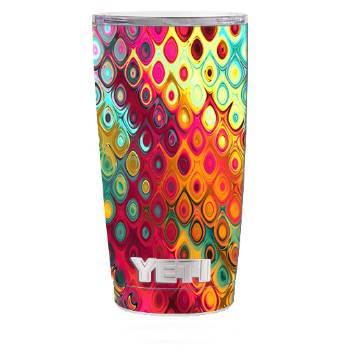  Colorful Pattern Stained Glass Yeti 20oz Rambler Tumbler Skin