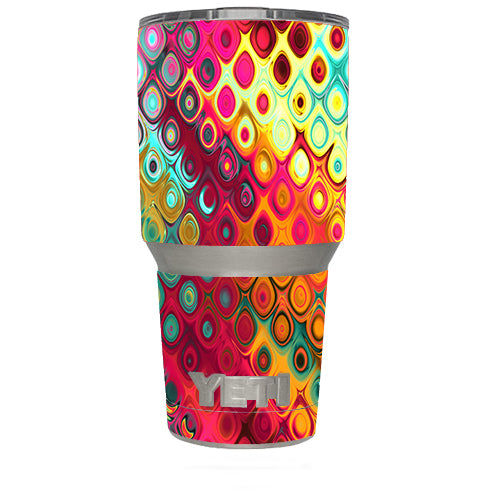  Colorful Pattern Stained Glass Yeti 30oz Rambler Tumbler Skin