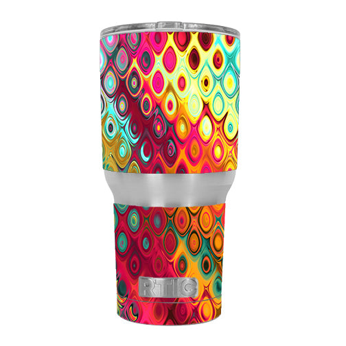  Colorful Pattern Stained Glass RTIC 30oz Tumbler Skin