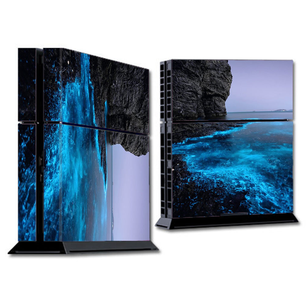  Paradise Sea Wall Cliffs Glowing Water Sony Playstation PS4 Skin