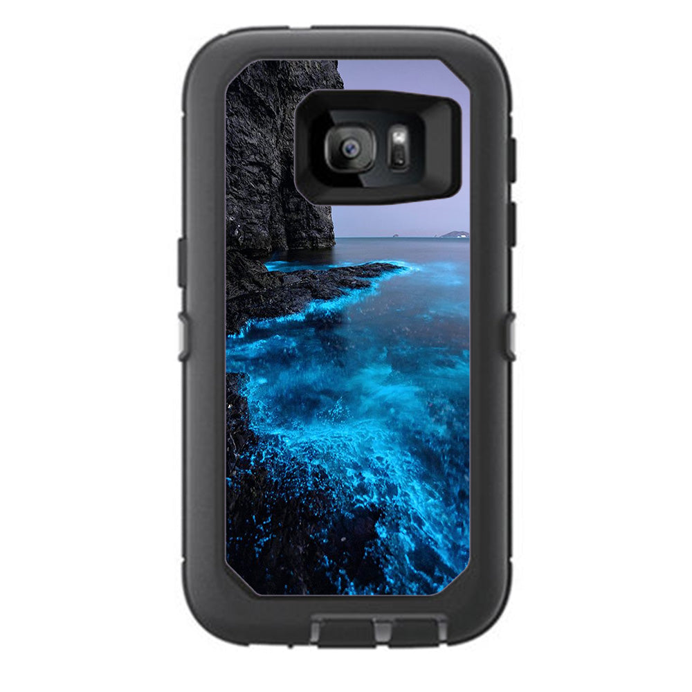  Paradise Sea Wall Cliffs Glowing Water Otterbox Defender Samsung Galaxy S7 Skin