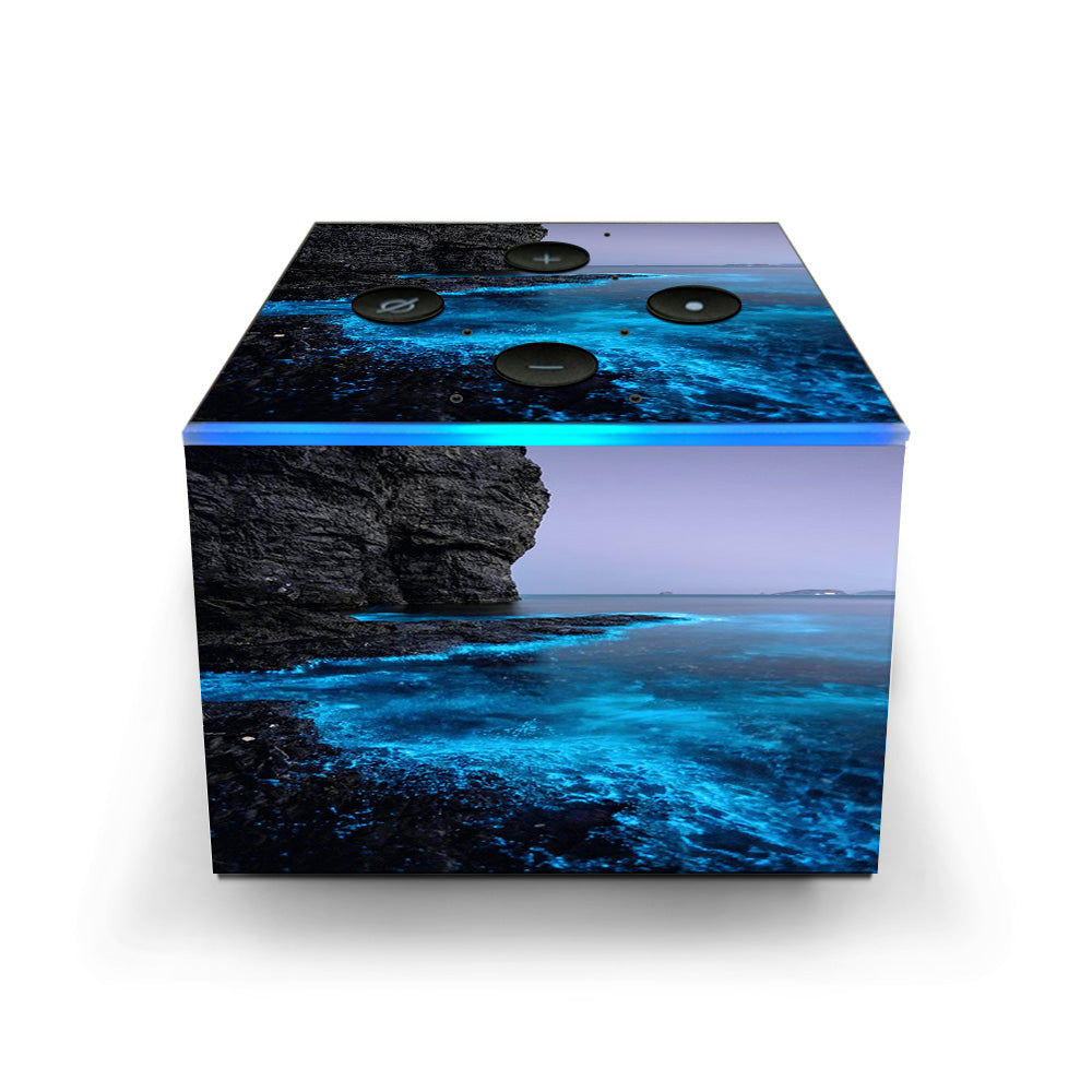  Paradise Sea Wall Cliffs Glowing Water Amazon Fire TV Cube Skin